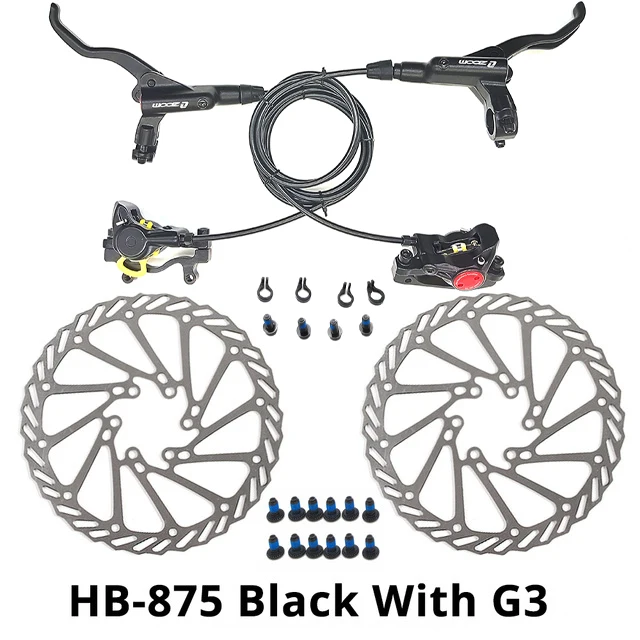 Black with G3 ZOOM HB-875 HB 875 Велосипедный Тормоз mtb горный велосипед гидравлический дисковый тормоз набор зажимов совместим с mt200 m365 m395 - Цвет: Black with G3