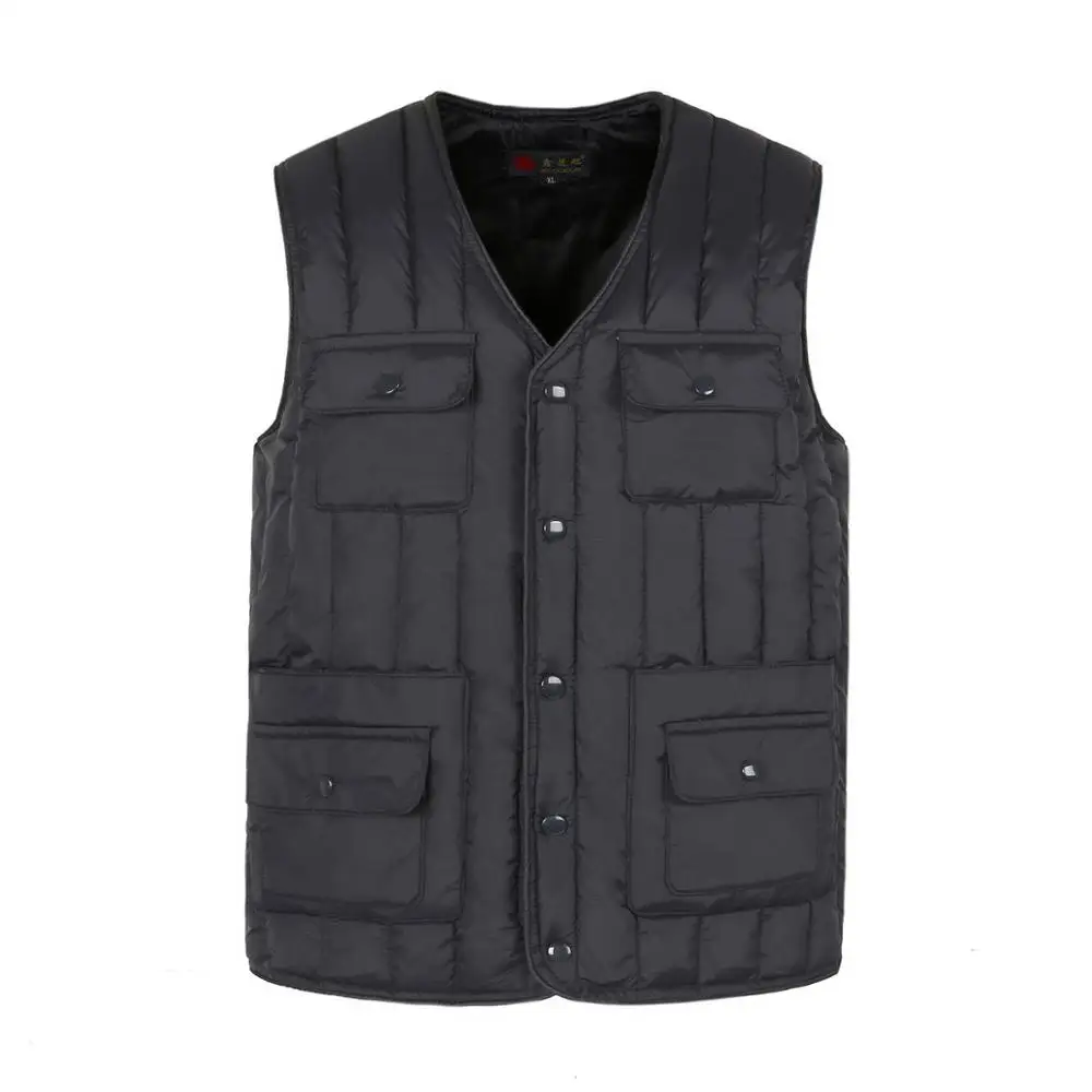 Жилет мужской новый 2019 зимний теплый жилет без рукавов Модные повседневные