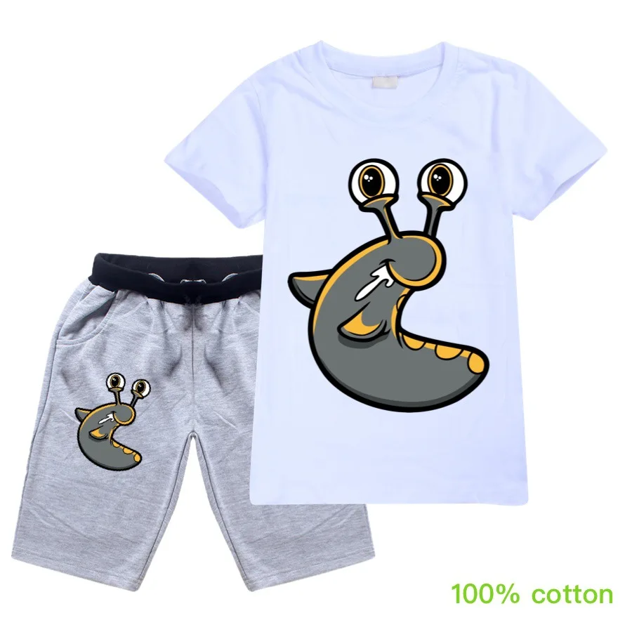 

Boys Clothes Summer girls SLOGOMAN HOODY T -Shirt Short pants Casual Suit Children Set 2021 New kids Costume girl clothes