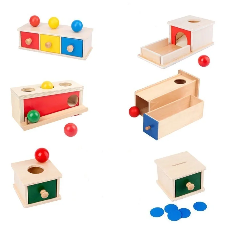 

Игра Монтессори для маленьких детей, Обучающие деревянные игрушки для малышей, обучающий ящик 1-3, 2 года, Дошкольный подарок для мальчиков и ...