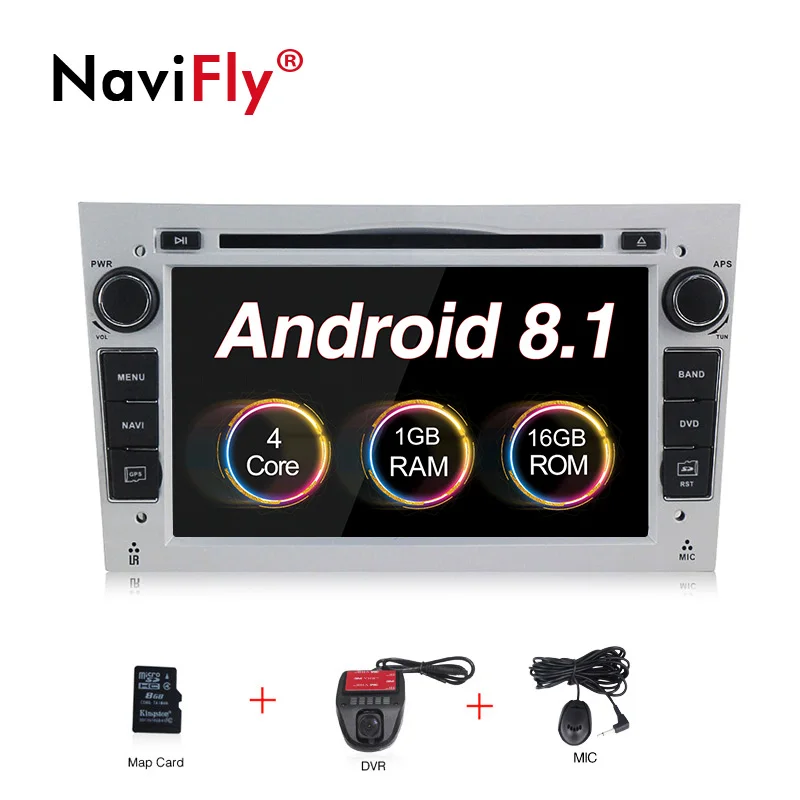 2DIN Android8.1 HD экран 1024*600 Автомобильный мультимедийный плеер для Opel Astra Vectra Antara Zafira Corsa с радио gps dvd плеер - Цвет: add dvr