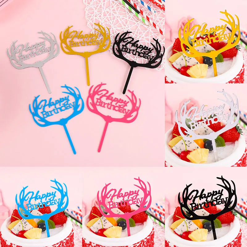 Бесплатная доставка домашний торт С Днем Рождения топпер для торта открытка