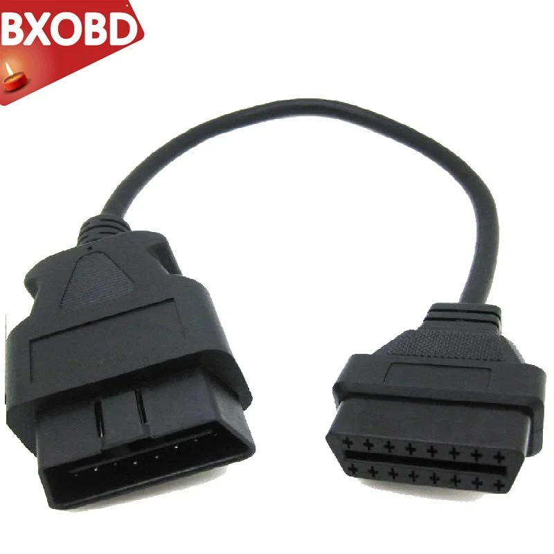Кабель OBD2 с 16 контактами на разъем штырь-гнездо удлинитель автомобильный