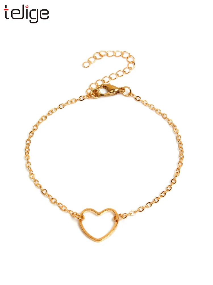 Женский браслет из нержавеющей стали с регулируемой цепочкой очаровательный для