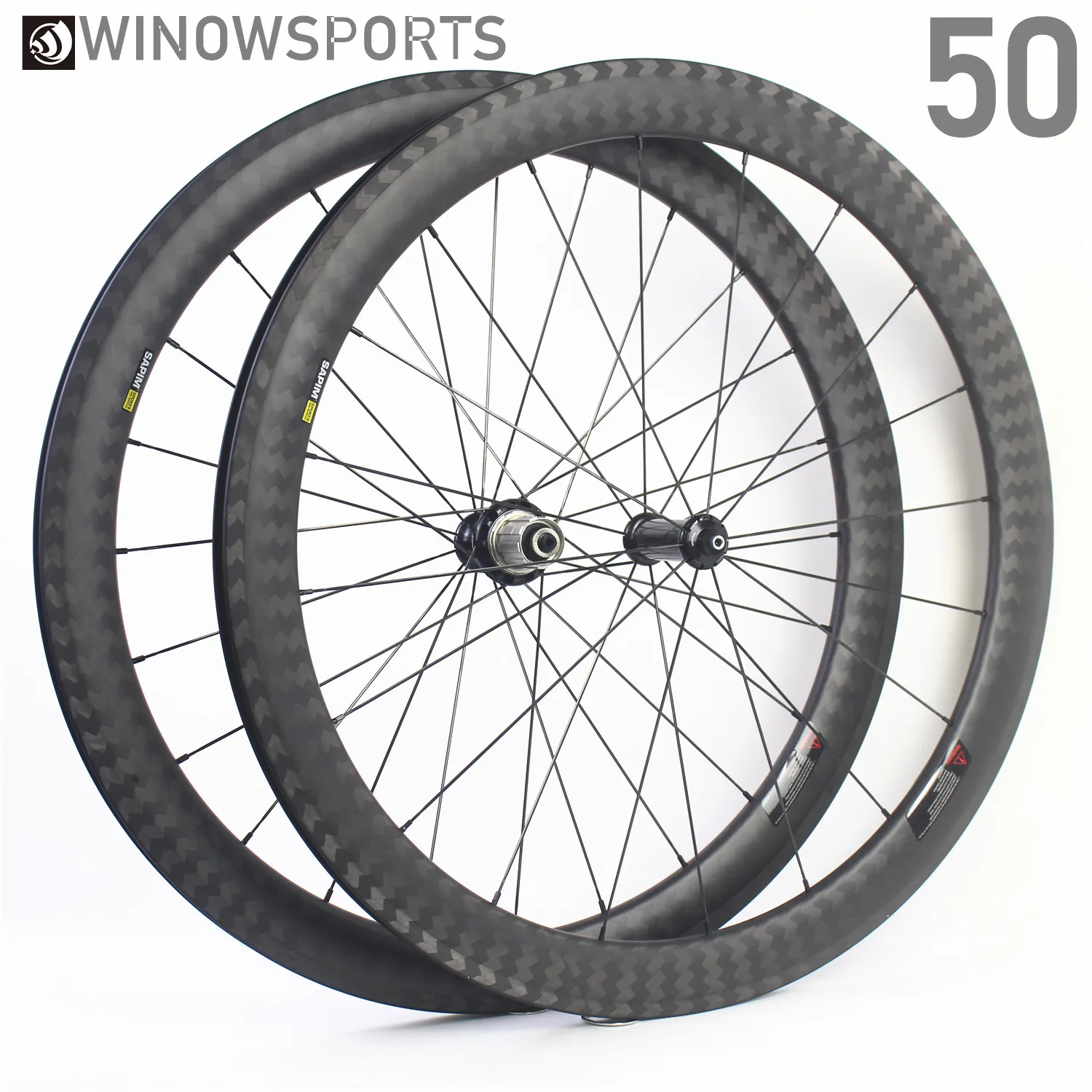 WINOW 12K Twill матовые шоссейные велосипедные колеса для велоспорта 50 мм клинчер