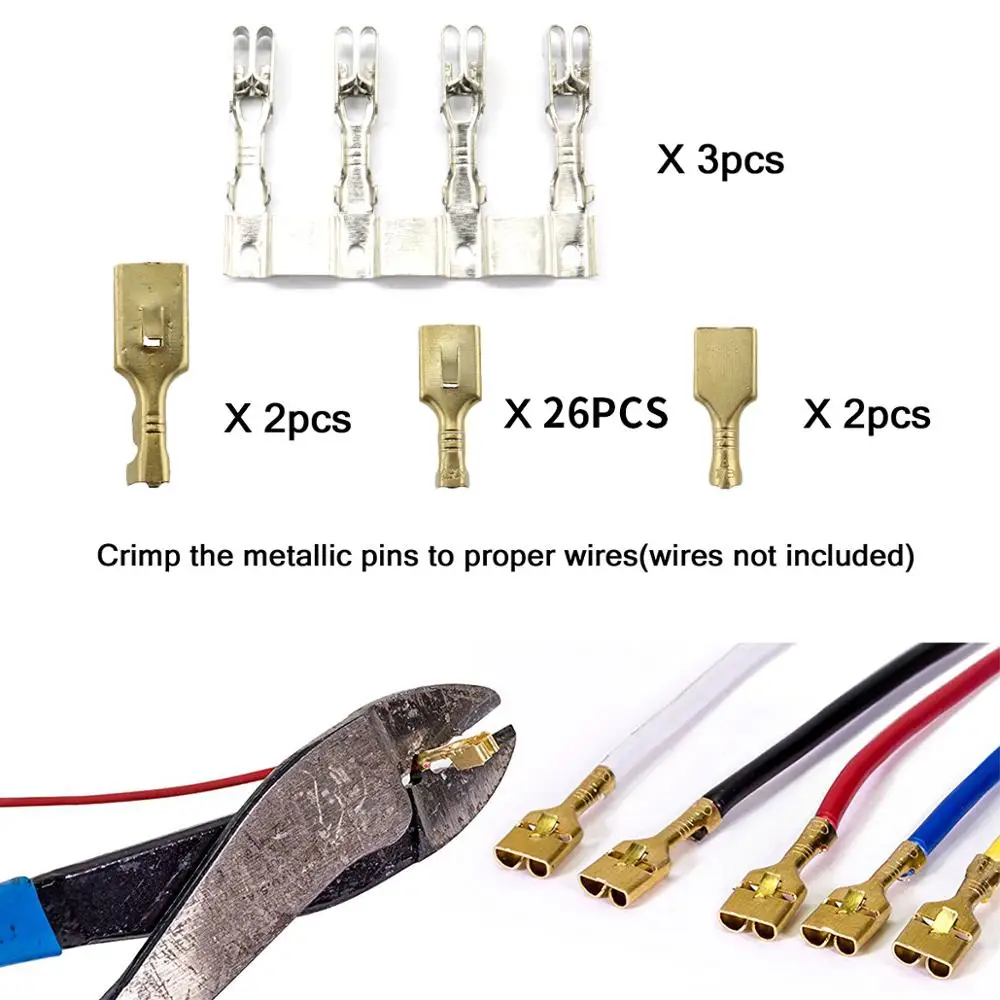 6 Way Fuse Box Universal Auto Holder With 6PCS Spade Terminals Fuses Relays 1pcs 4P 12V + 5pcs 40A | Автомобили и мотоциклы