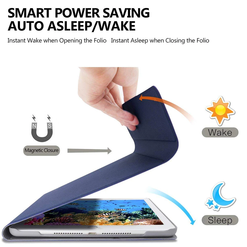 Чехол для нового iPad Pro 11 с беспроводной клавиатурой Bluetooth Smart PU кожаный 360 полный