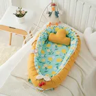 Портативная кровать для новорожденных, детская переносная кроватка с подушкой, для путешествий