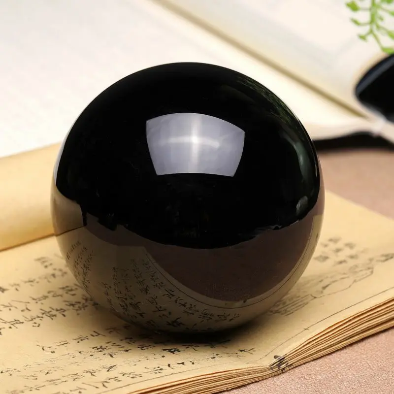 

3-7cm1pcs Crystal Ball Asian Rare Black Obsidian Sphere Crystal Ball Healing Stone Decor Feng Shui Natural Quartz Sphere Healing