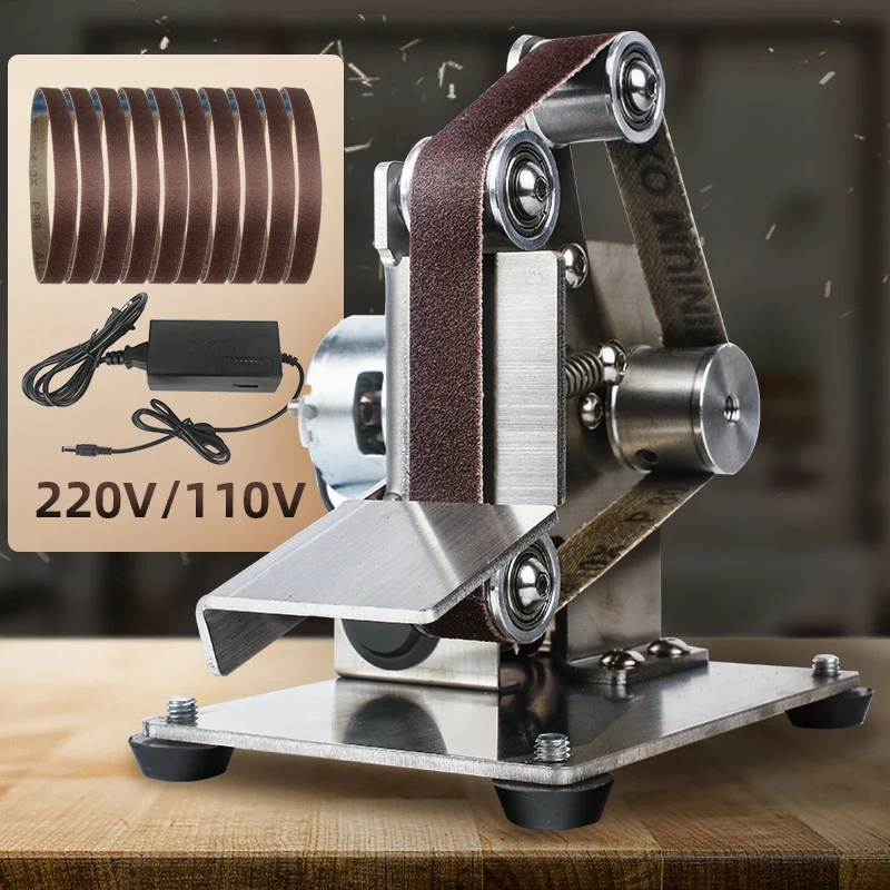 

TUNGFULL Mini Belt Grinding Machine Tool Sharpening Machine Sanding Grinding Electric Sander Home Diy Polisher Machine