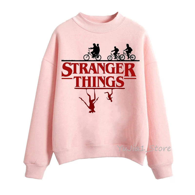 Sudadera mujer очень странные дела 3 кофты осенне-зимняя одежда для женщин, бархатистые худи для девочек-розовый цвет, раздел-толстовки и harajuku kawaii пуловер