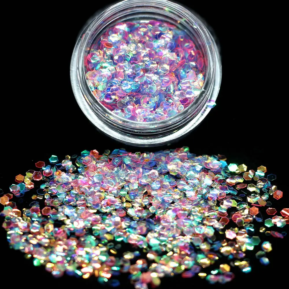 1 Box Kawaii Blue Sparkly Sequins Nail Rhinestone Small Irregular Beads 3D Art Decoration In Wheel Accessories | Красота и здоровье