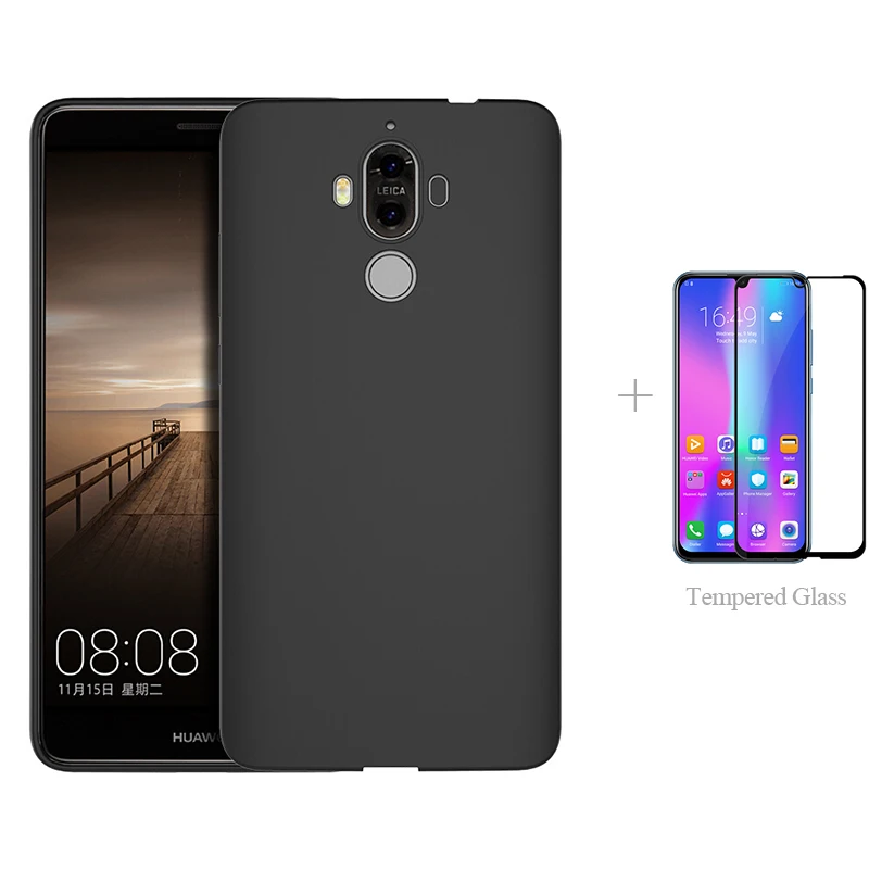 Матовый чехол накладка + Полное покрытие закаленное стекло для Huawei Nova 6 Se 5i Pro 5 5T 4E 4