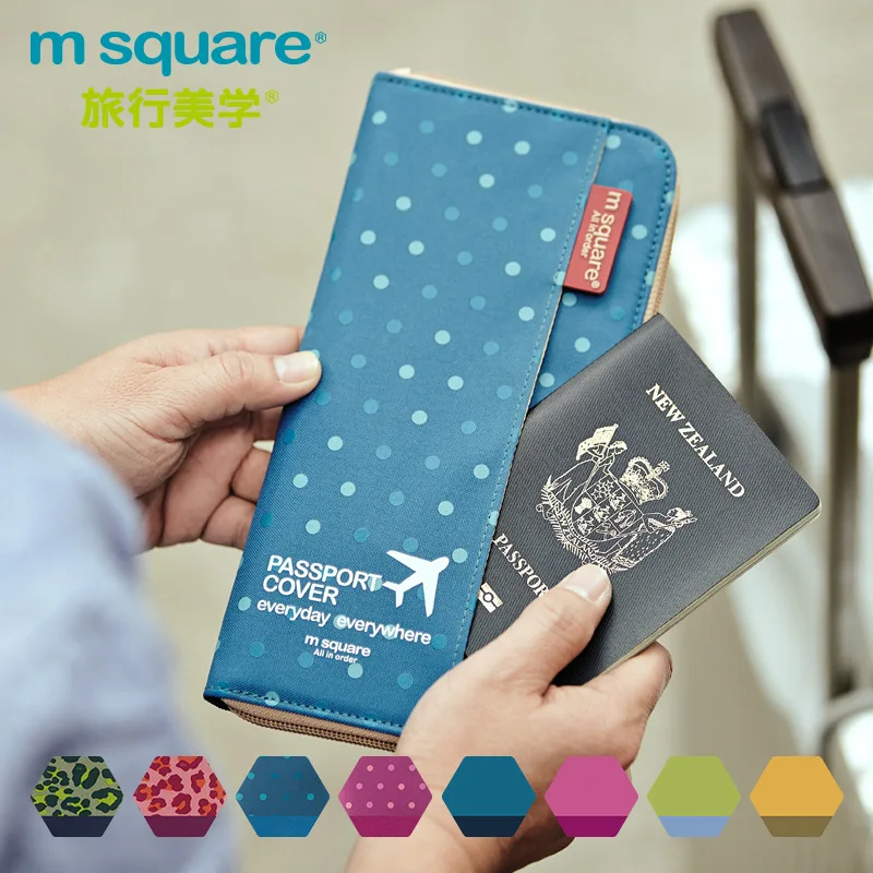 M Square - Brand New Passport Wallet Passport Cover to passport Card Holder Purse Men Women travel accessories organizer