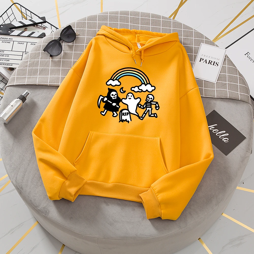 

Зимняя толстовка с капюшоном, Теплая Флисовая Толстовка Оверсайз с рисунком черепа, бархатная свитшот в стиле, грандж, женские толстовки оверсайз, уличная одежда