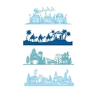 Металлическая высечка, подходит для Рождества, сделай сам, скрапбукинг, 3D поздравительная открытка, тиснение, креативный дом, сани, персонаж, новинка 2021