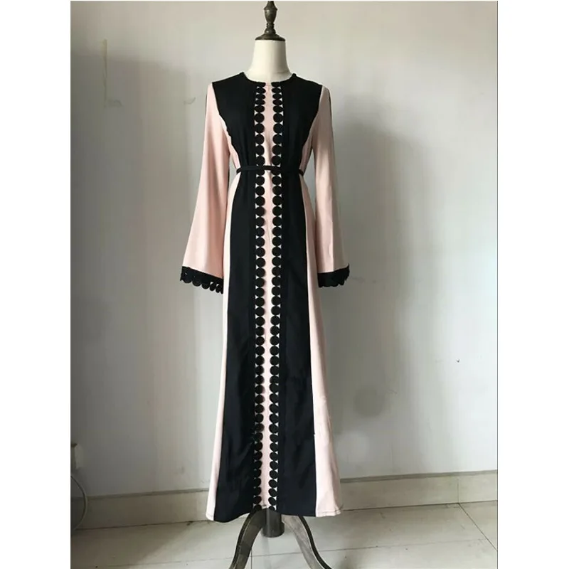 

Muslim Dress Lace Abaya Dress Islamic Dress Turkish Women Clothing Dubai Dress Bangladesh Malaysia Caftan Marocain DT2866