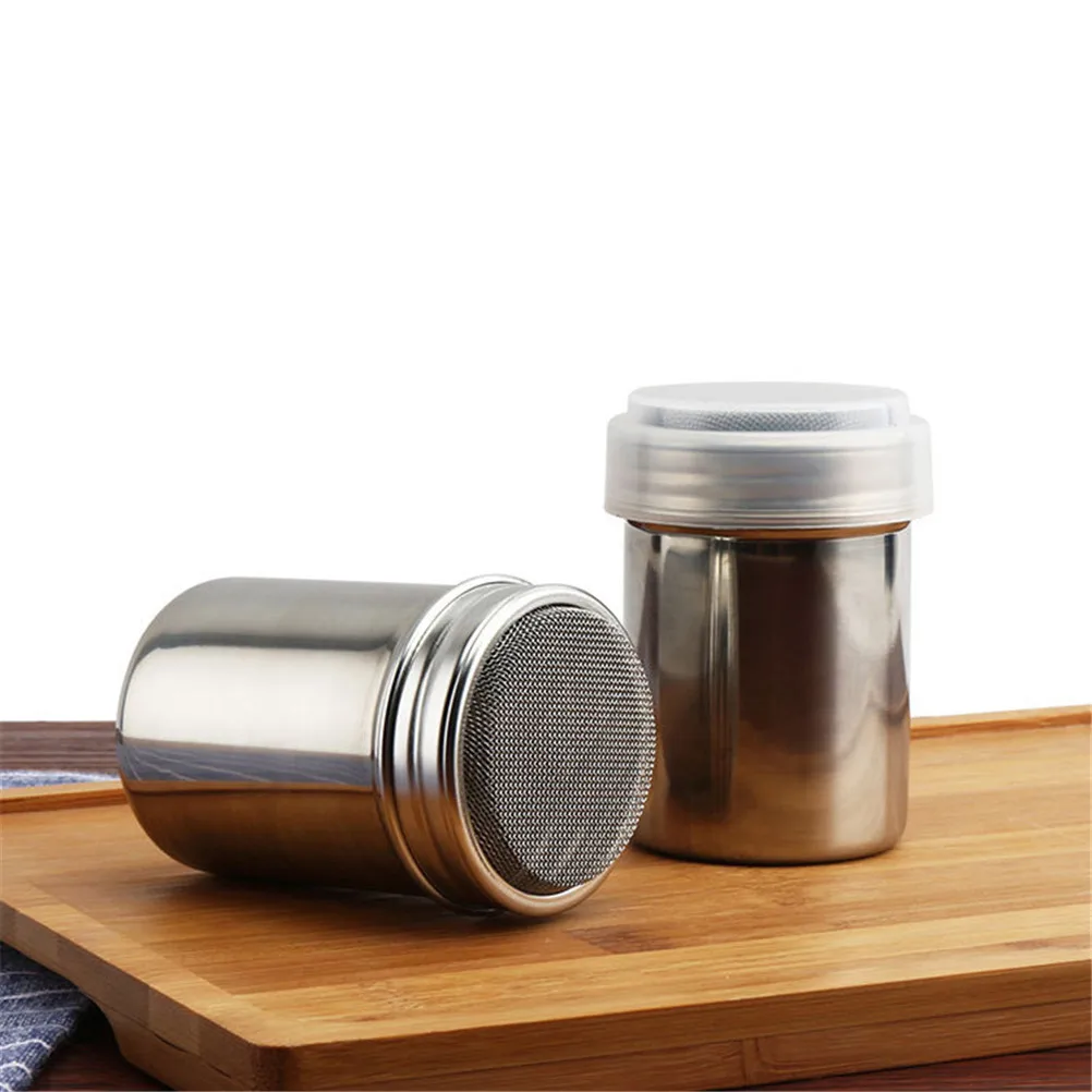 

1Pc Silver Stainless Steel Flour Salt Sifter Icing Sugar Dredger Cocoa Chocolate Powder Shaker 3 Sizes New