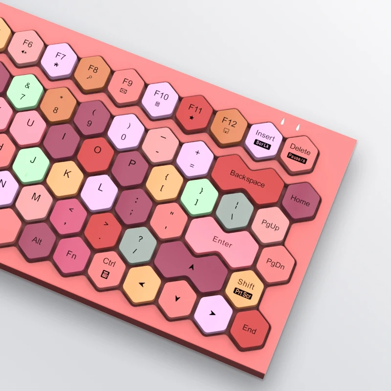 

MOFII Mini Wireless Bluetooth Keyboard Ultra Slim 2.4GHz Bluetooth5.1 Keyboard 83 Keys Colorful Keypad for Laptop