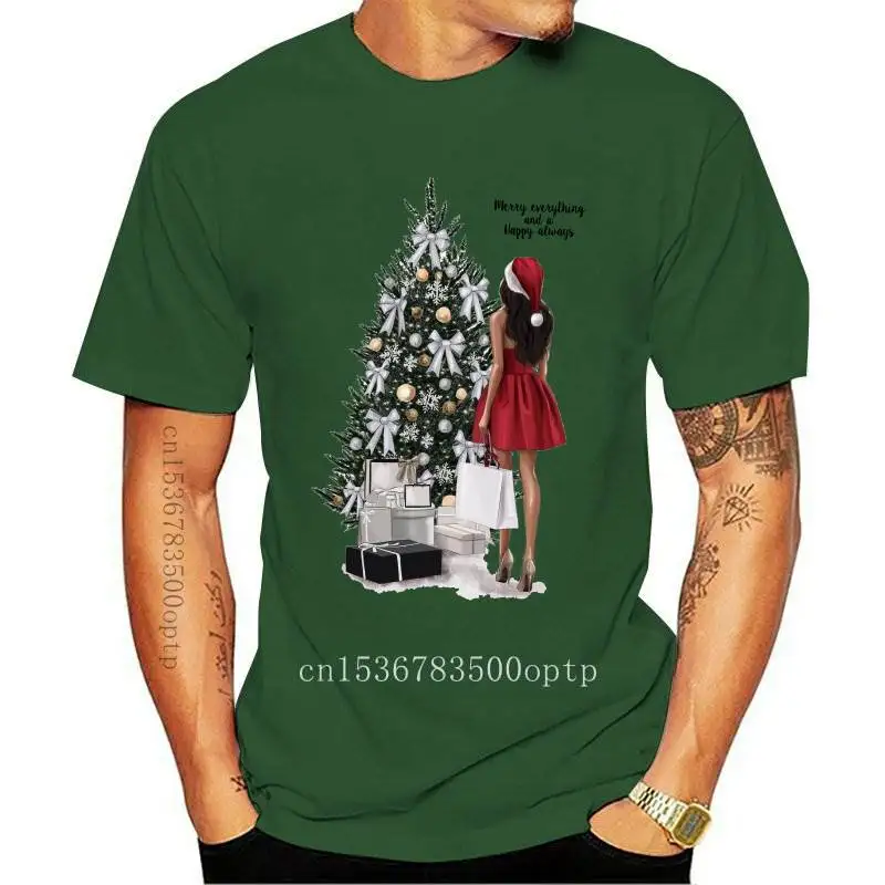 

New Women 2021 Year Gift Happy Time 90s Merry Christmas Print Lady T-shirts Top T Shirt Ladies Womens Graphic Female Tee T-Shirt