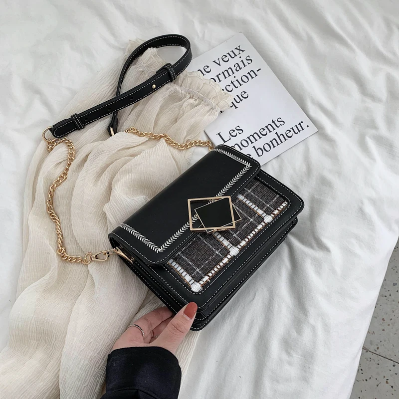 

British Fashion Simple Small Square Bag Women's Designer Handbag 2020 High-quality PU Leather Luis vuiton gg bag Shoulder bags