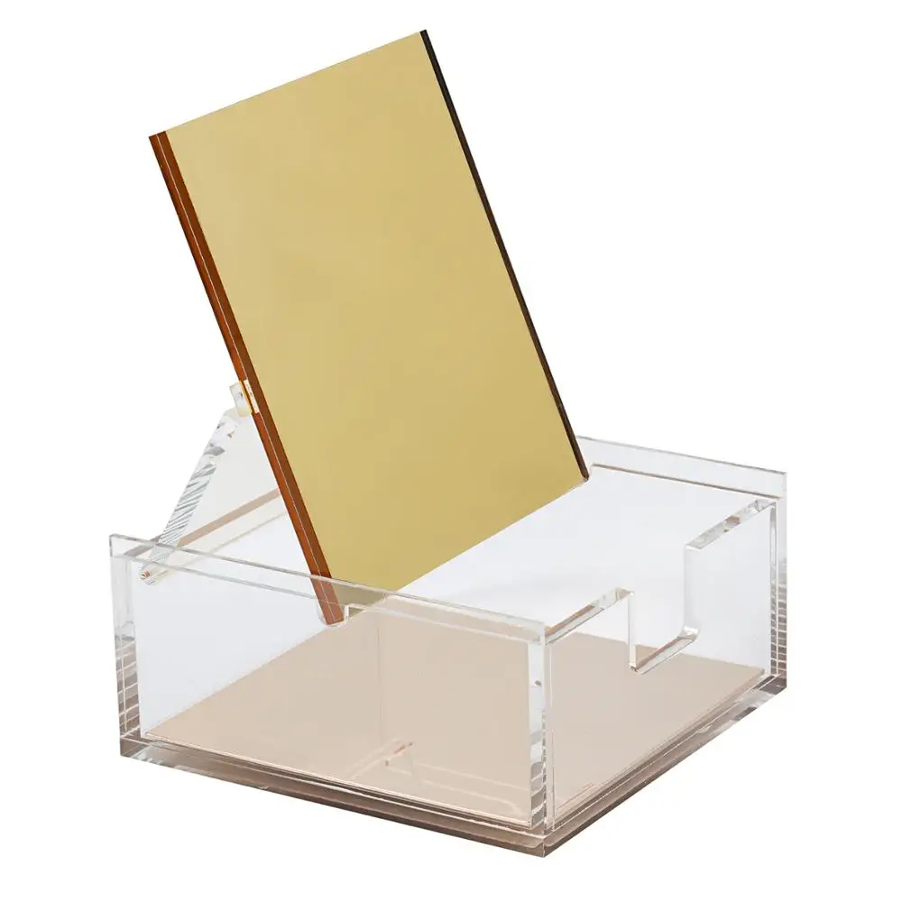 Y gold Mirror box Акриловая Золотая изогнутая Дырокол и Золотая зеркальная коробка Канцтовары от Draymond Story - Цвет: Y gold Mirror box