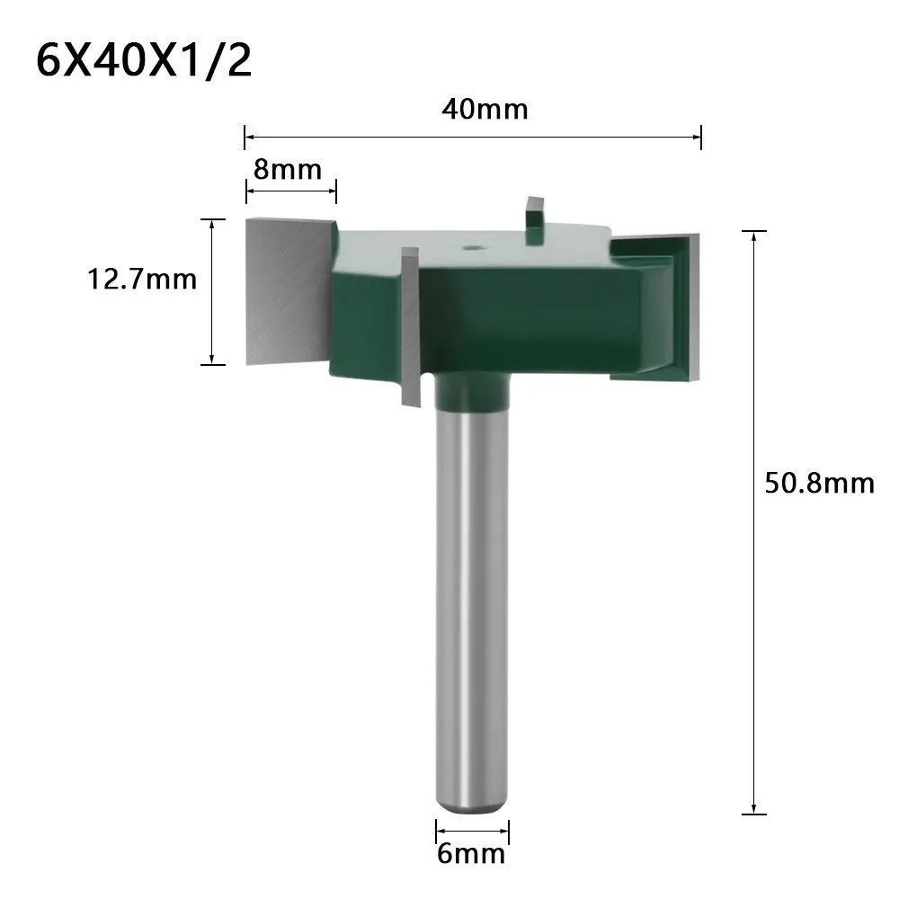 

4 Edge Slotting Cutter 4pcs 6mm Milling Cutter Slotting Cutter T Type Lightweight