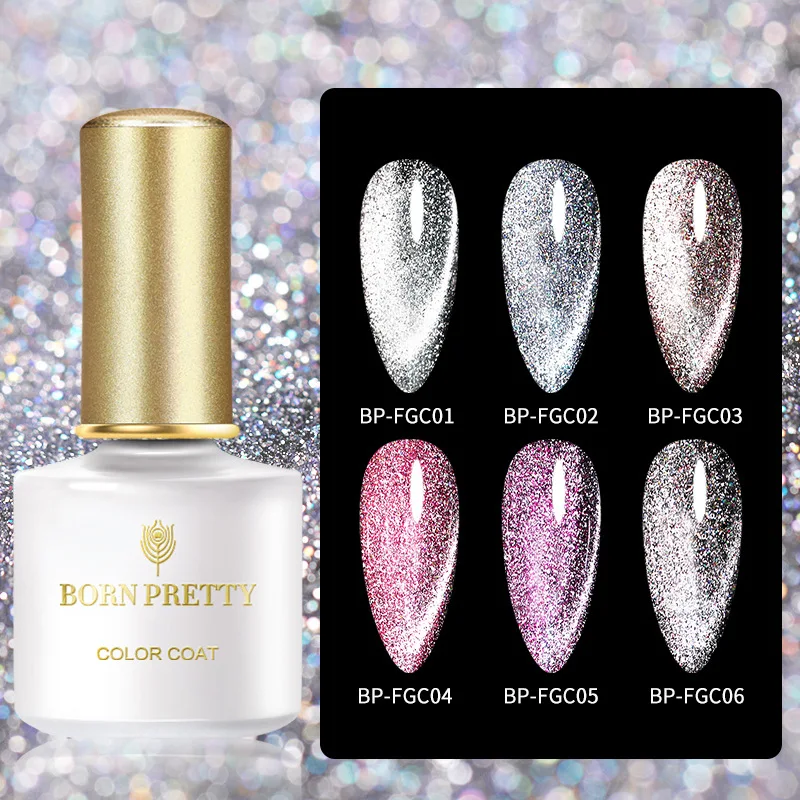 

Nail phototherapy gel diamonds cat's eye gel flashing reflective laser nail art