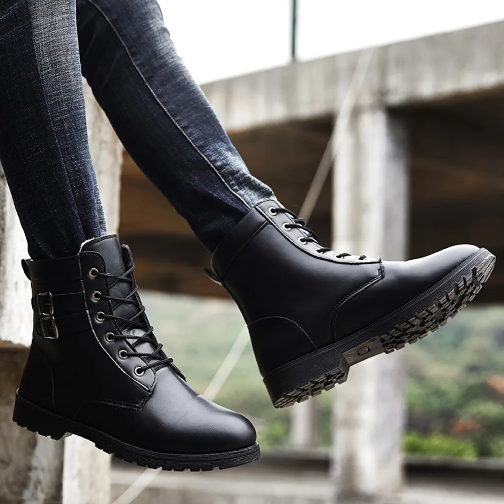 

England Winter Men Boots Vintage Ankle Boots Men Winter Work Shoes Men Plus Boots for Men Botas Desert Chelsea