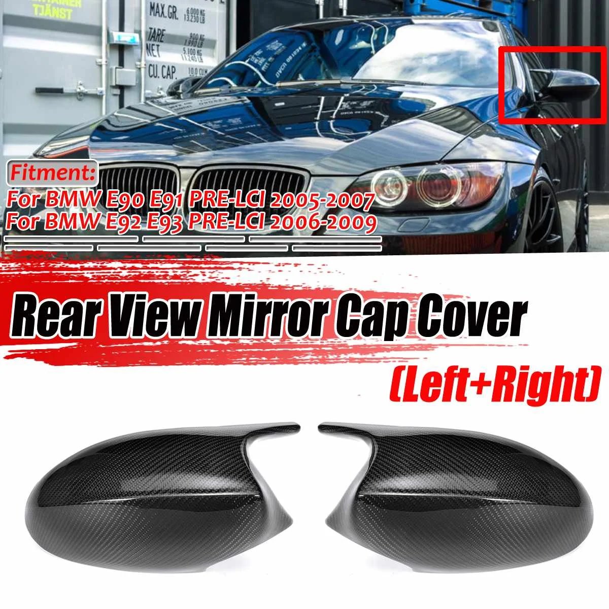 

Стильная крышка для бокового зеркала E91 M3 для BMW E90 E91 2005-2007 E92 E93 2006-2009 E80 E81 E87, сменная Крышка для зеркала заднего вида