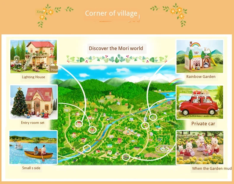 Sylvanian Families серия Twins 32218 белая мышь 51238 хомяк 32318 ореховая белка игровой дом