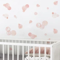 watercolor pink polka dot wall sticker home childrens room baby bedroom party decoration wall decal vinyl wallpaper sticker