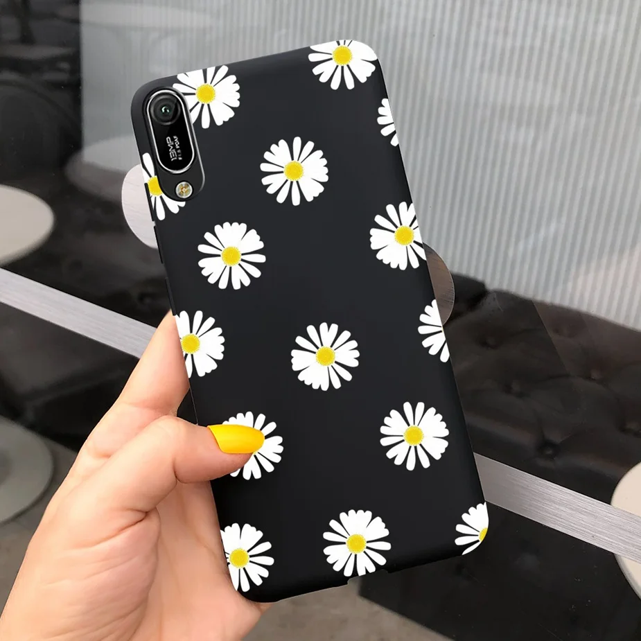 Подсолнечника чехол для Huawei Y6 Pro 2019 бампер силиконовый мягкий задней крышки из