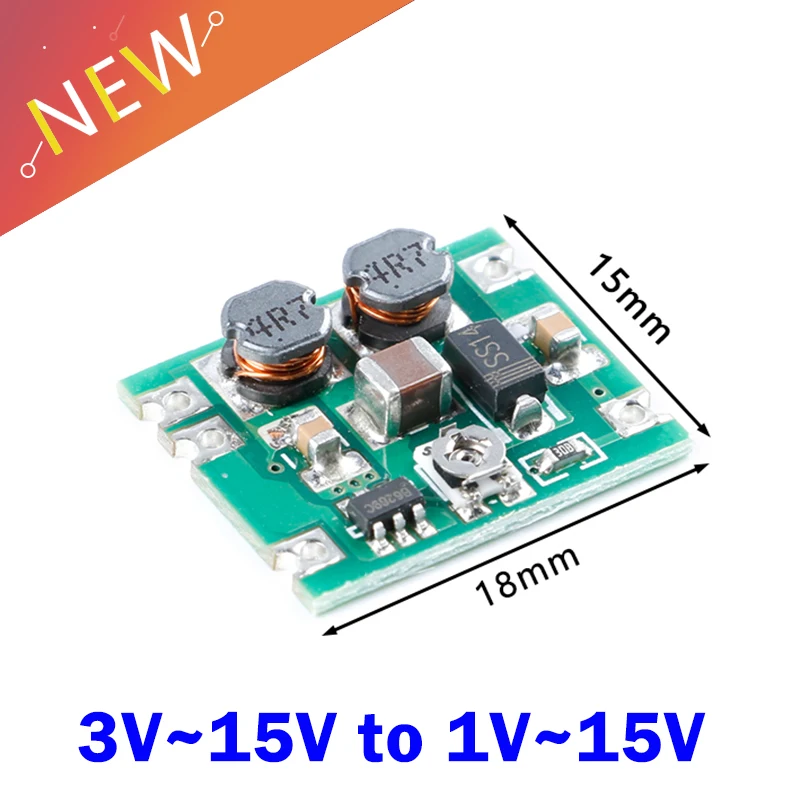 DC-DC buck-boost Converter module 3V~15V to 1V~15V 5V 6V 9V 12V 700ma/5W Step Down/UP Adjustable Power Voltage Regulator Board