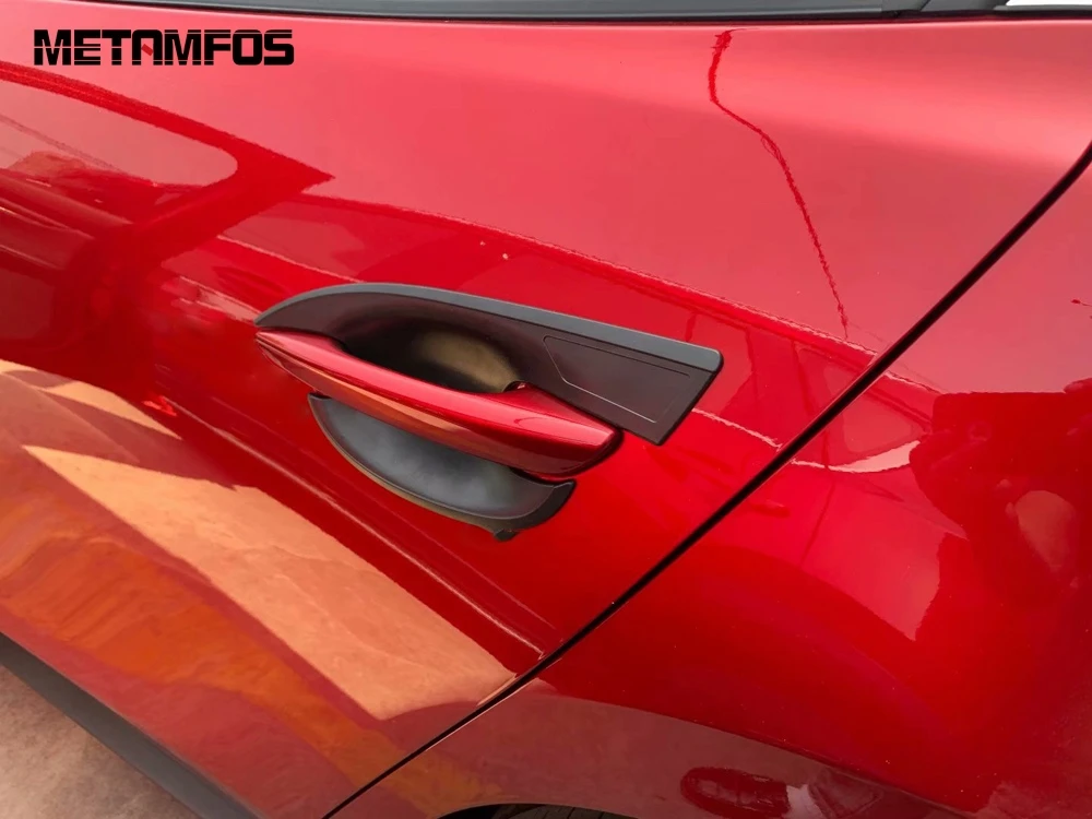 Крышка для дверной ручки Mazda 3 M3 Axela 2019 2020 Sedan из углеродного волокна отделка