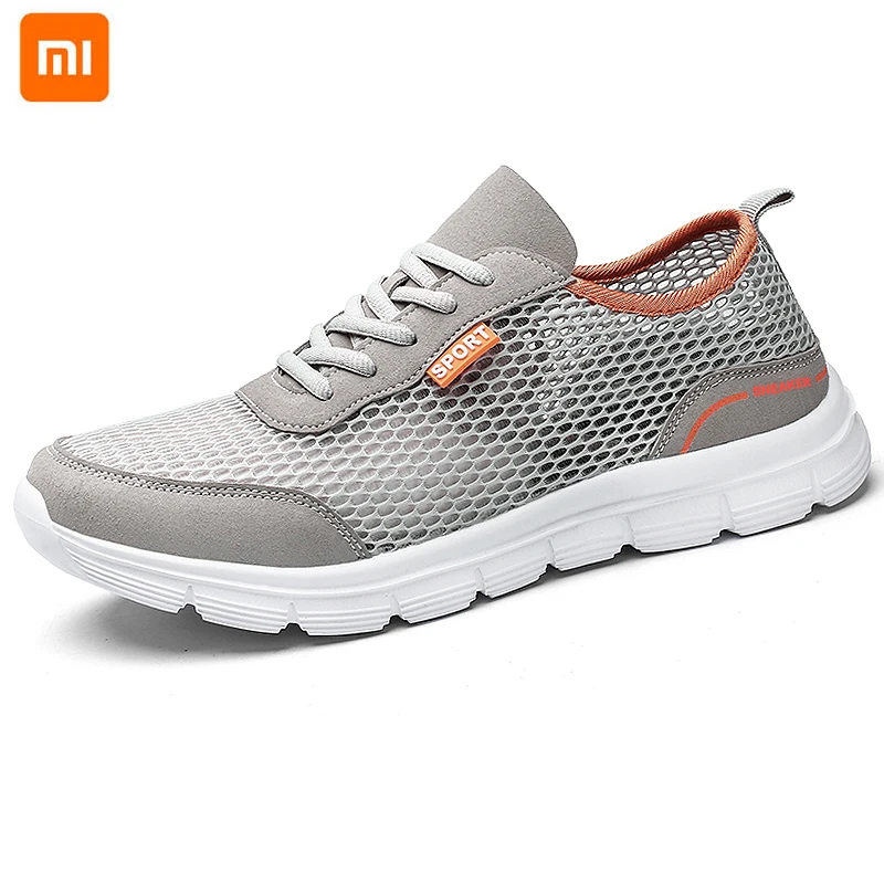 Кроссовки Xiaomi мужские сетчатые мягкие лоферы легкая повседневная обувь для