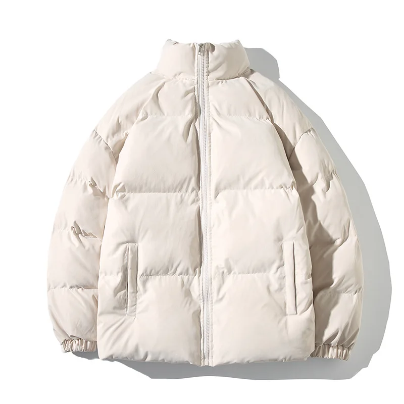 

2021 Autumn Winter New Men Padded Jacket Korean Loose Large Size Stand up Collar Thickened Warm Casual Padded Jacket