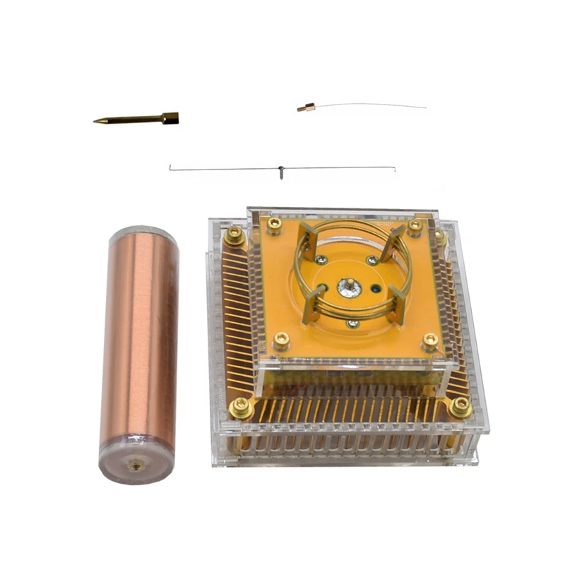 

Music Tesla Coil Acrylic Base Shell Arc Plasma Loudspeaker Wireless Transmission Experiment Desktop Toy Model US Plug