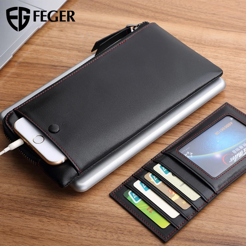 Мужская сумка-клатч из натуральной кожи кошелек для денег сумка телефона модный