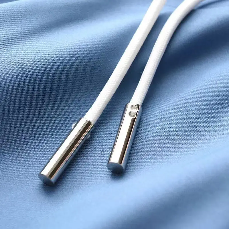 

2021 new men's color contrast casual sports short-sleeved suit fashion silky breathable T-shirt + trousers two-piece suit