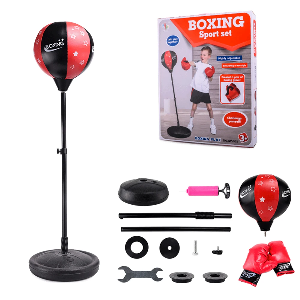

Teen Fitness Freestanding Reflex Punching Bag Boxing Reflex Ball Adjustable Boxing Exercises Improve Handeye liberal