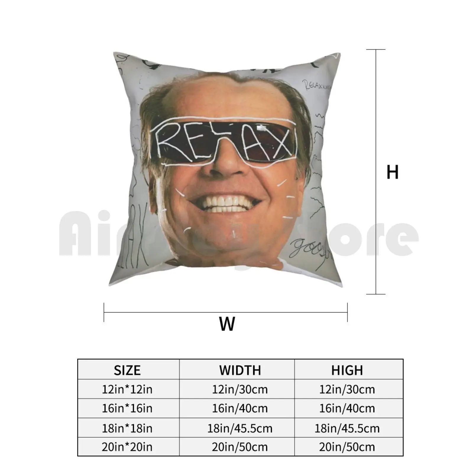 Подушка Goosfraba домашняя мягкая подушка с принтом Джек Николсон Управление гневом