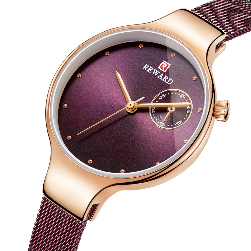 

Часы женские кварцевые, ультратонкие, с сетчатым ремешком из нержавеющей стали