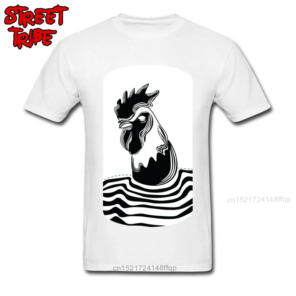 Футболка мужская футболка с принтом петух Гангстер Топы Funky Tees Guys серая одежда