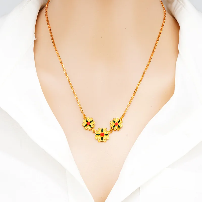 Женский Золотой браслет VAMOOSY цепочка из меди с кристаллами и эмалью ювелирное