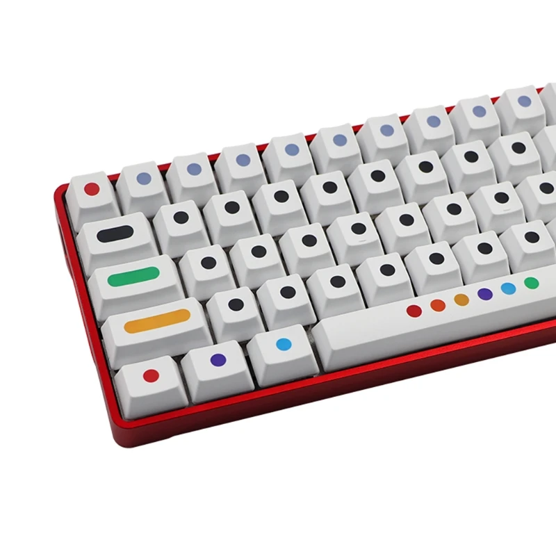 

Custom Dots Keycaps Suitable for RK61 Gans Alt61 Anne Pro GH60 Mechanical Keyboards 71 Key Set OEM Profile PBT Keycaps