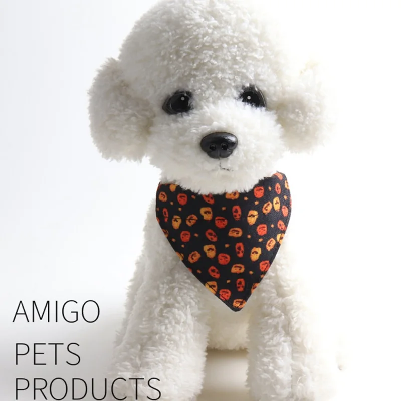 

Pet Dog Saliva Towel Triangular Scarf Puppy Collars Bibs Dogs Kerchief Scarf Pets Halloween Accessories