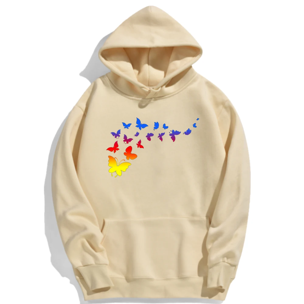 

Women Sweatshirtsflying Colorful Butterflies Hoody Female Harajuku Kpop Sweatshirt For Girls Plus Size Fleece Womens Clothing