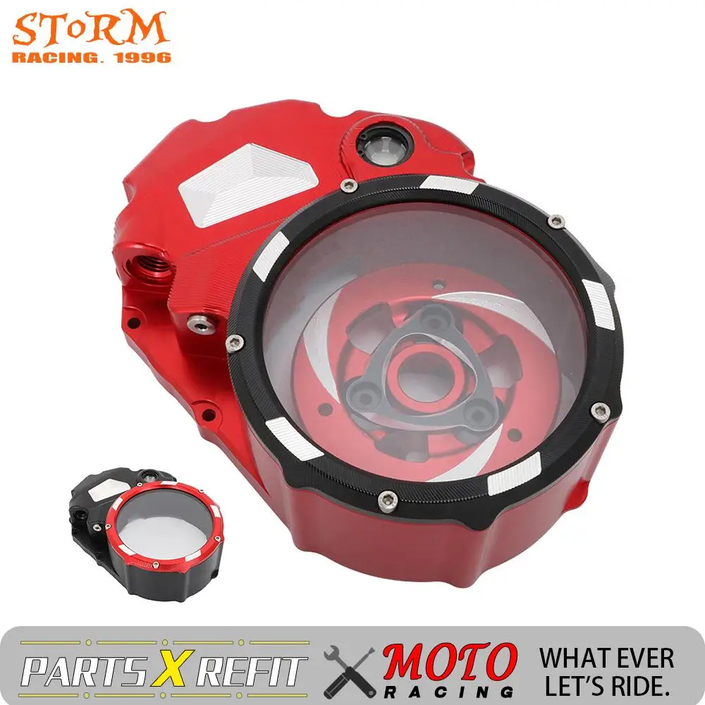 

CNC Motorcycle Racing Clear Engine Clutch Cover Guard Spring Retainer Ring Plate For Ducati Diavel /X 1200 1260 2016-2020
