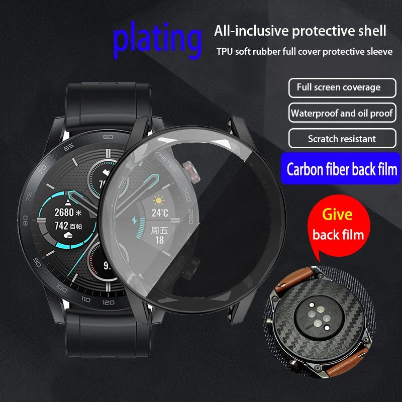 

Защитный чехол для HONOR Magic Watch 2 46 мм, мягкая силиконовая рамка из ТПУ, Сверхтонкий чехол для часов, резиновый чехол для HONOR Watch, чехол s